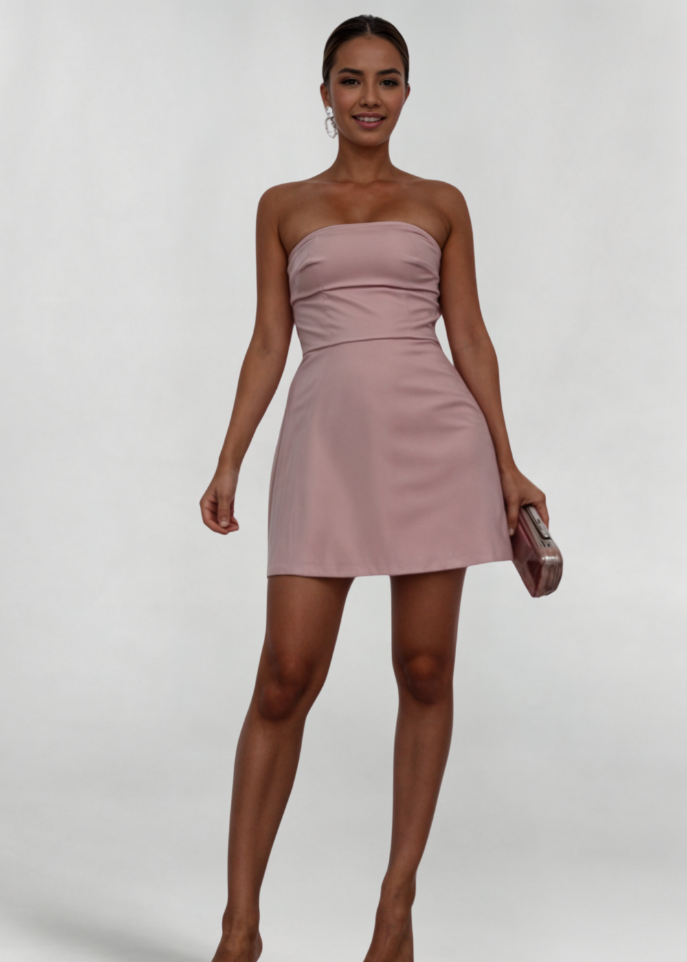 Liora Pink Bow Mini Dress